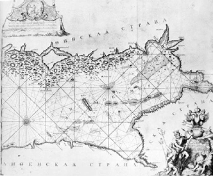 Карта Финского залива. 1703 Карта Финского залива. 1703